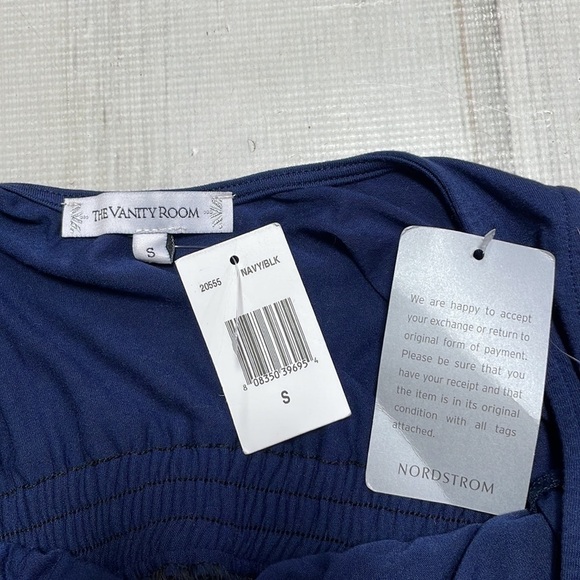 The Vanity Room Jumpsuit Sleeveless NWT Blue Black Size Small - Picture 13 of 14